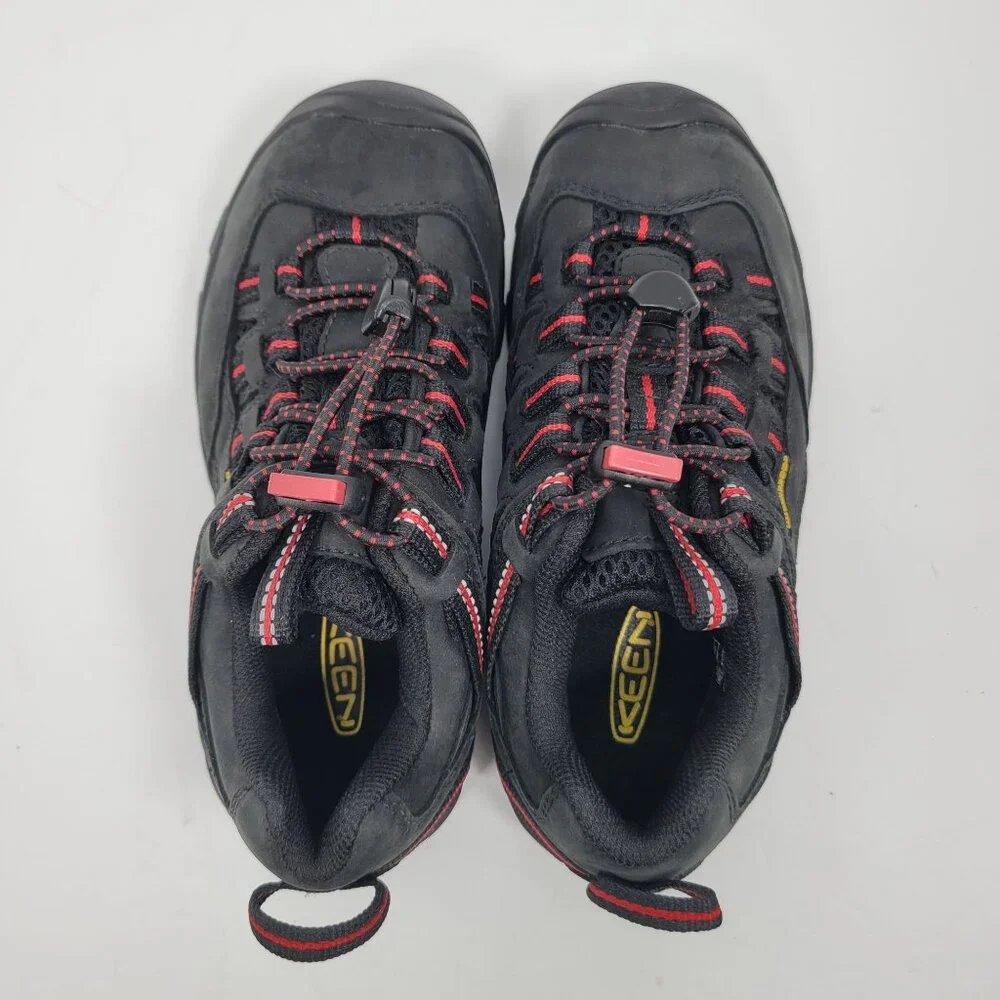 Keen Kid's Black Red Waterproof Hiking Shoes US Size 1 NWOT - Picture 5 of 8
